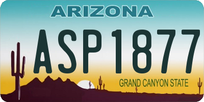 AZ license plate ASP1877