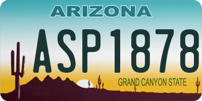 AZ license plate ASP1878
