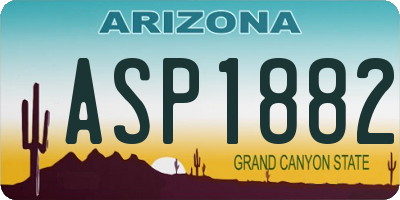 AZ license plate ASP1882