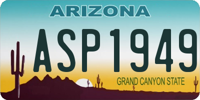 AZ license plate ASP1949