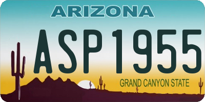 AZ license plate ASP1955