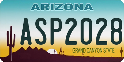 AZ license plate ASP2028