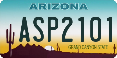 AZ license plate ASP2101