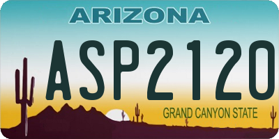 AZ license plate ASP2120