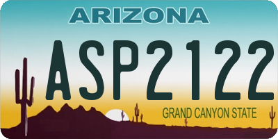 AZ license plate ASP2122