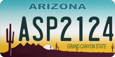 AZ license plate ASP2124