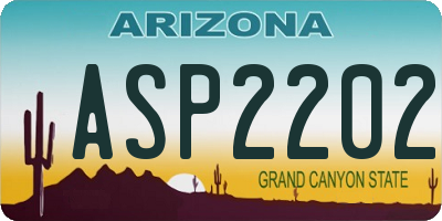 AZ license plate ASP2202