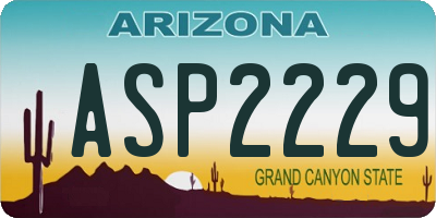 AZ license plate ASP2229