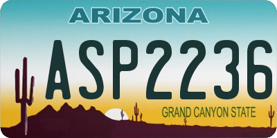 AZ license plate ASP2236