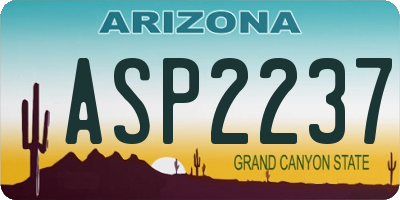 AZ license plate ASP2237