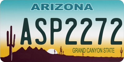AZ license plate ASP2272