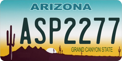 AZ license plate ASP2277
