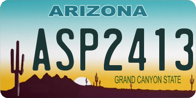 AZ license plate ASP2413