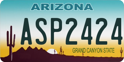 AZ license plate ASP2424