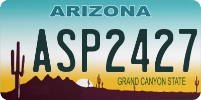 AZ license plate ASP2427