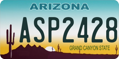 AZ license plate ASP2428