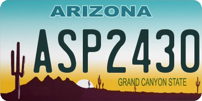 AZ license plate ASP2430