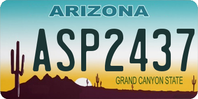 AZ license plate ASP2437