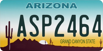 AZ license plate ASP2464