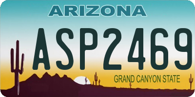 AZ license plate ASP2469