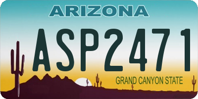 AZ license plate ASP2471
