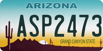 AZ license plate ASP2473