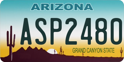 AZ license plate ASP2480