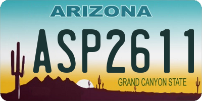 AZ license plate ASP2611