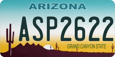 AZ license plate ASP2622
