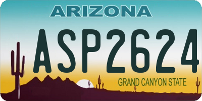 AZ license plate ASP2624