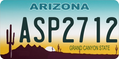 AZ license plate ASP2712