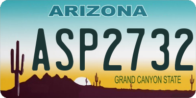 AZ license plate ASP2732