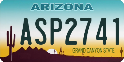AZ license plate ASP2741