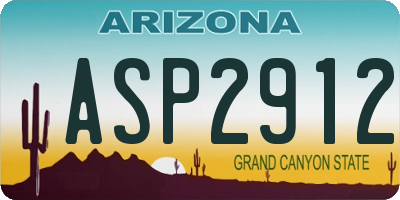 AZ license plate ASP2912