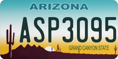 AZ license plate ASP3095