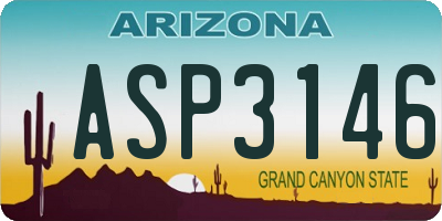 AZ license plate ASP3146