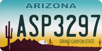 AZ license plate ASP3297