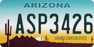 AZ license plate ASP3426
