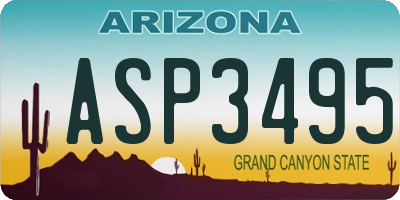 AZ license plate ASP3495