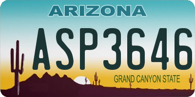 AZ license plate ASP3646