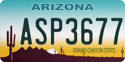 AZ license plate ASP3677