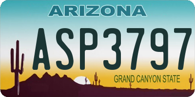 AZ license plate ASP3797