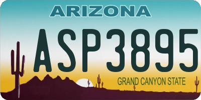 AZ license plate ASP3895