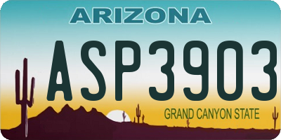 AZ license plate ASP3903