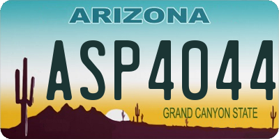 AZ license plate ASP4044