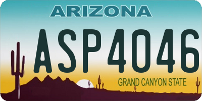AZ license plate ASP4046