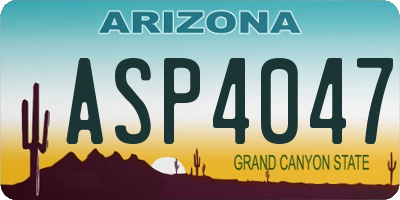 AZ license plate ASP4047