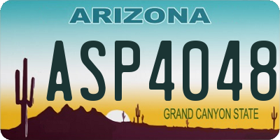 AZ license plate ASP4048