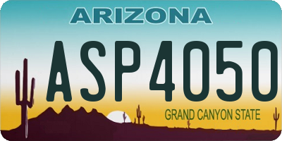 AZ license plate ASP4050