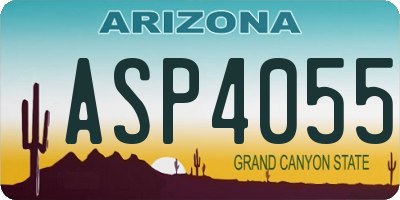 AZ license plate ASP4055